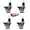 Service Caster 3'' Nylon Swivel 1-3/4'' Expanding Stem Caster Set with Brake, 4PK SCC-EX20S314-NYS-PLB-134-4 - alternate 3